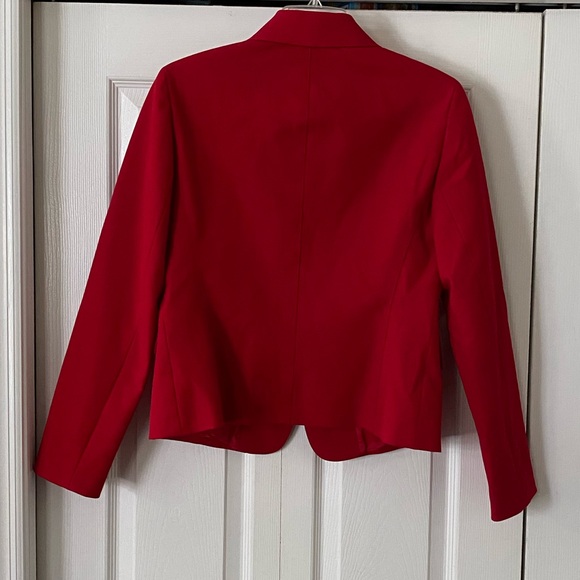 Lafayette 148 New York One Button Red Blazer Jacket size - Picture 4 of 15